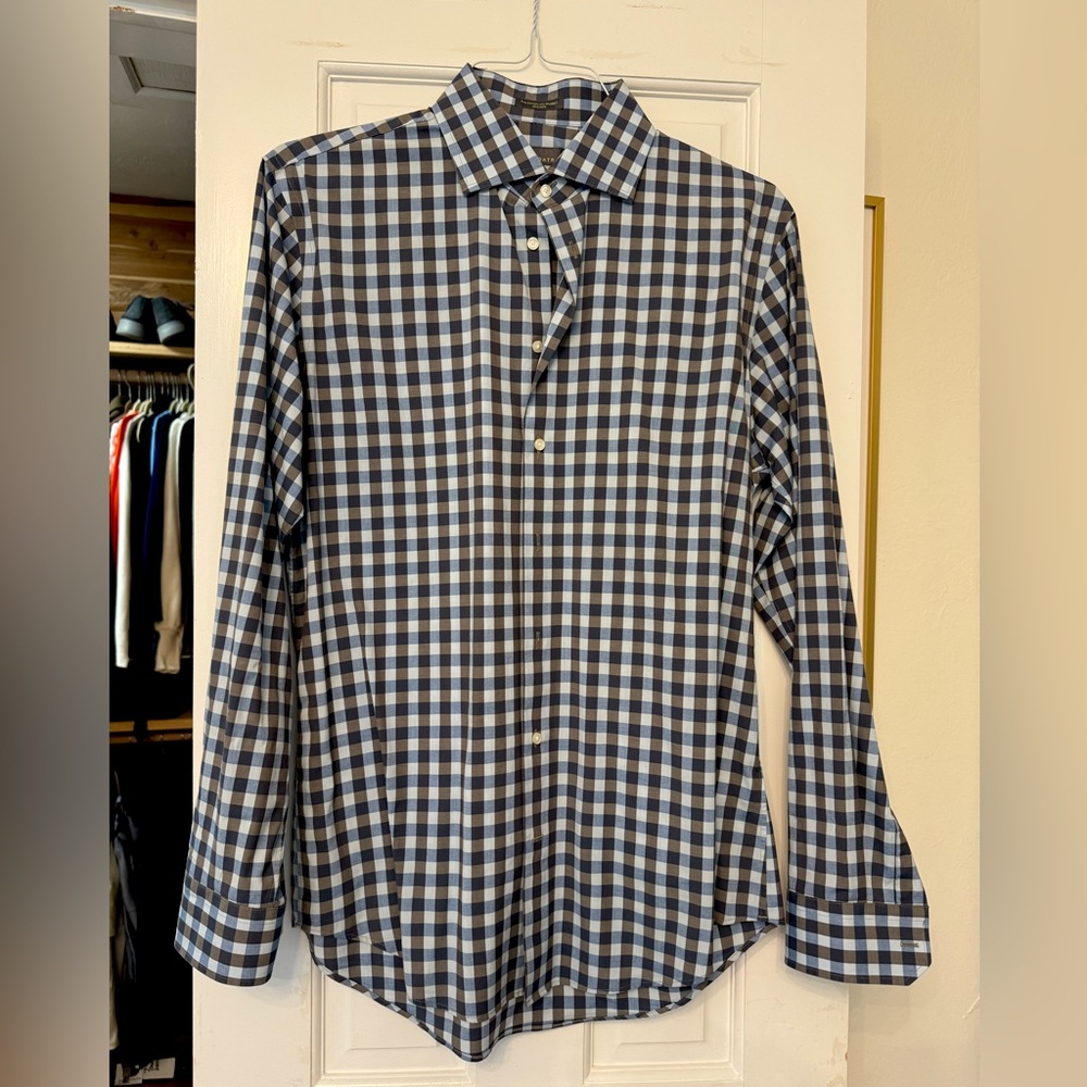Calibrate button down Oxford checkered shirt M
